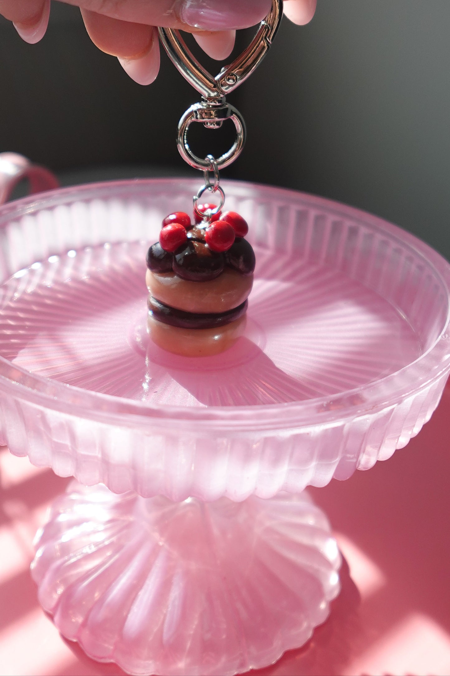 Chocolate Buttercream Cake Keychain